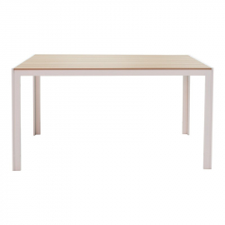 Τραπεζαρία Nares-Moly σετ 5τεμ pakoworld αλουμίνιο-textilene λευκό plywood φυσικό