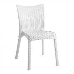 Τραπεζαρία Groovy-Confident pakoworld σετ 5τεμ PP λευκό 80x80x74,5εκ. (80x80x74,5εκ)