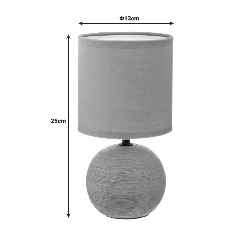 Επιτραπέζιο φωτιστικό PWL-1210 pakoworld Ε14 60W κεραμικό χακί Φ13x25εκ Επιτραπέζιο φωτιστικό PWL-1210 pakoworld Ε14 60W κεραμικό χακί Φ13x25εκ