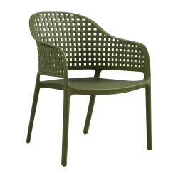 MALAGA Set Σαλόνι Κήπου 4τεμ, PP-UV Πράσινο  2 Πολυθρ+1 Καναπ+1 Τραπεζάκι