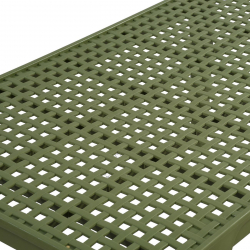 MALAGA Set Σαλόνι Κήπου 4τεμ, PP-UV Πράσινο  2 Πολυθρ+1 Καναπ+1 Τραπεζάκι