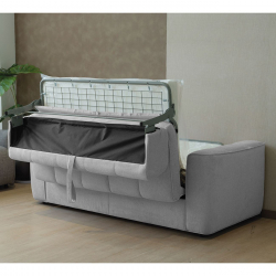 NORRIS Καναπές - Κρεβάτι 3Θέσιος, Ύφασμα Water Repellent Ανοιχτό Γκρι  209x99x70 Κρεβάτι:140x190cm