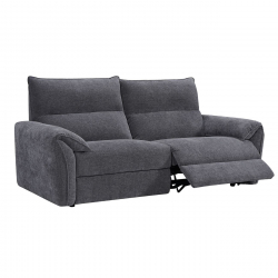 DALLAS Relax Καναπές 3-θέσιος Σαλονιού - Καθιστικού, Ύφασμα Γκρι  205x95x98cm