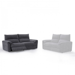 DALLAS Relax Καναπές 3-θέσιος Σαλονιού - Καθιστικού, Ύφασμα Γκρι  205x95x98cm