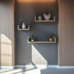 Ραφιέρα τοίχου Derva pakoworld σε oak απόχρωση 60x15x10cm (60x15x10εκ)
