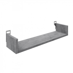 Ραφιέρα τοίχου Derva pakoworld σε cement γκρι απόχρωση 60x15x10cm (60x15x10εκ)