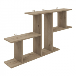 Ραφιέρα τοίχου Vertoura pakoworld σε oak απόχρωση 116x18.5x60cm (116x18,5x60εκ)