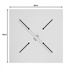 Επιφάνεια τραπεζιού Inspire pakoworld HPL γκρι cement 60x60εκ πάχους 12mm (60x60x1,2εκ)