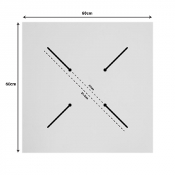 Επιφάνεια τραπεζιού Noble pakoworld HPL καρυδί 60x60εκ πάχους 12mm