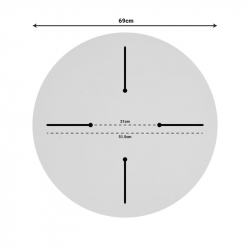 Επιφάνεια τραπεζιού Vergia pakoworld HPL σε ανθρακί όψης μαρμάρου Φ69εκ πάχους 12mm (69x69x1,2εκ)