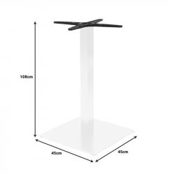 Βάση τραπεζιού bar Stofan pakoworld μεταλλική λευκό 45x45x108εκ