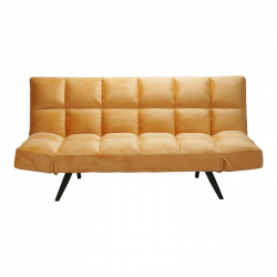 Καναπές - κρεβάτι 3θέσιος Freddo pakoworld σε μουσταρδί βελούδο 181x81x86εκ