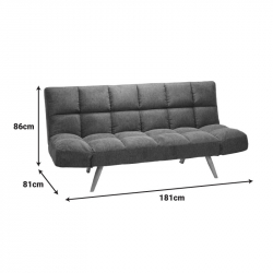 Καναπές - κρεβάτι 3θέσιος Freddo pakoworld σε μουσταρδί βελούδο 181x81x86εκ