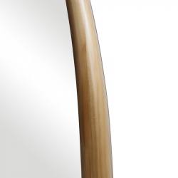 Καθρέπτης οβάλ Marly pakoworld mdf σε φυσική απόχρωση 50.5x4x127εκ