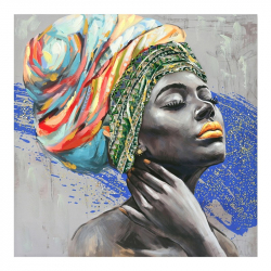 Πίνακας σε καμβά Africana Inart 100x3x100εκ