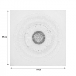 Πίνακας σε καμβά Circled Inart 80x3x80εκ