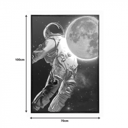 Πίνακας σε καμβά Mallo Ι Inart με πλαίσιο 70x3.5x100εκ