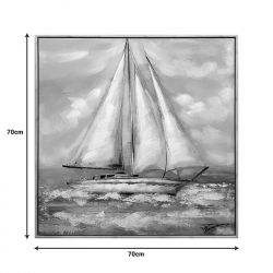 Πίνακας σε καμβά Siedo I Inart με πλαίσιο 70x3.5x70εκ