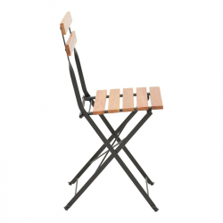 Τραπεζαρία Pometia pakoworld σετ 3τεμ ξύλο-μέταλλο (55x54x72εκ)