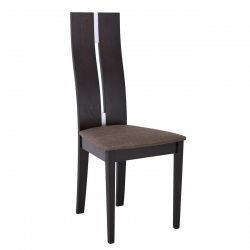 MILENO Καρέκλα Οξιά Καρυδί Burn Beech Ύφασμα Καφέ  46x47x103cm