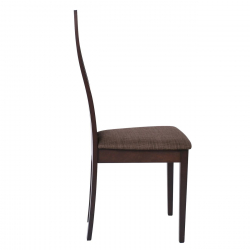MILENO Καρέκλα Οξιά Καρυδί Burn Beech Ύφασμα Καφέ  46x47x103cm