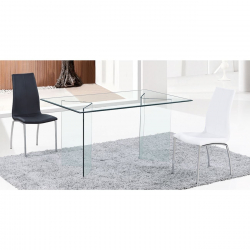 GLASSER Τραπέζι - Γραφείο Διάφανο Γυαλί 12mm  150x90x75cm