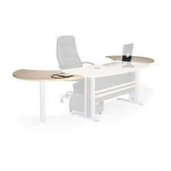 EXECUTIVE Eπιφάνεια Eπέκτασης Απόχρωση Dark Grey - Beech  120x80cm