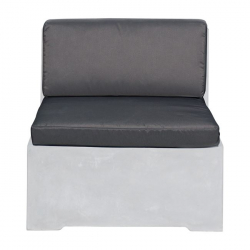 CONCRETE Set Μαξιλάρια Καρέκλας, Γκρι Ύφασμα Water Repellent - 2 Tεμάχια  Καθ:67x66x8 -Πλάτ:67x15/8x30cm