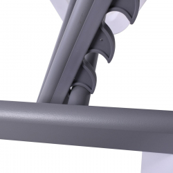 SUMMER K/D Ξαπλώστρα με μπράτσα Αλουμίνιο Ανθρακί, PP Άσπρο - Textilene Γκρι  69/58x196x31cm