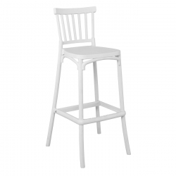 WINDSOR Σκαμπό BAR, PP Άσπρο  49x46x103cm