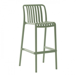 MODA Σκαμπό Bar Στοιβαζόμενο PP - UV Protection, Απόχρωση Πράσινο  38x47x75/102cm