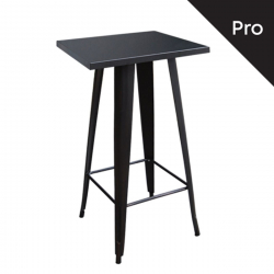RELIX Τραπέζι Bar-Pro, Μέταλλο Βαφή Μαύρο  60x60x101cm