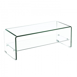 GLASSER Τραπεζάκι Σαλονιού Καθιστικού  Ράφι 12/8mm  100x50x43cm