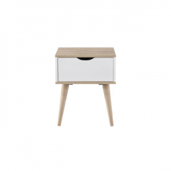 ALIDA Κομοδίνο Απόχρωση Sonoma - Άσπρο  40x36x50cm