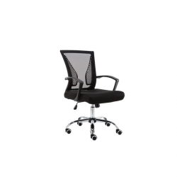 BF2120 Πολυθρόνα Γραφείου Βάση Χρώμιο - Mesh Μαύρο  57x65x92/102cm