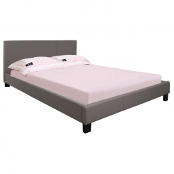 WILTON Κρεβάτι Διπλό, για Στρώμα 150x200cm, PU Απόχρωση Cappuccino  159x213x89cm