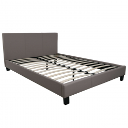 WILTON Κρεβάτι Διπλό, για Στρώμα 150x200cm, PU Απόχρωση Cappuccino  159x213x89cm