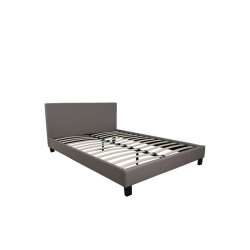 WILTON Κρεβάτι Διπλό, για Στρώμα 150x200cm, PU Απόχρωση Cappuccino  159x213x89cm