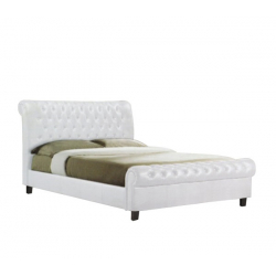 HARMONY Κρεβάτι Διπλό για Στρώμα 160x200cm, PU Άσπρο  169x240x104cm