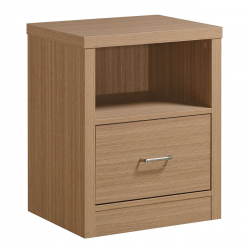 CALIBER Κομοδίνο με 1 Συρτάρι + 1 Ράφι, Απόχρωση Sonoma Oak  47x39x60cm