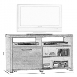 ANALOG Έπιπλο TV Απόχρωση Wenge  110x45x63cm