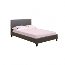 WILTON Κρεβάτι Διπλό, για Στρώμα 150x200cm, PU Σκούρο Καφέ  159x213x89cm