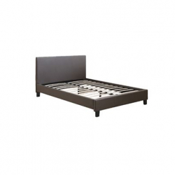 WILTON Κρεβάτι Διπλό, για Στρώμα 150x200cm, PU Σκούρο Καφέ  159x213x89cm