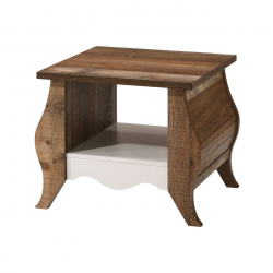 SCARLET ΤΡΑΠΕΖΑΚΙ ΣΑΛΟΝΙΟΥ ANTIQUE OAK/ΆΣΠΡΟ 60X65X53cm