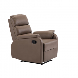COMFORT Πολυθρόνα Relax Σαλονιού - Καθιστικού PU Cappuccino  79x97x101cm