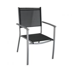 PLAZA ΠΟΛΥΘΡΟΝΑ ALU SILVER/TEXTILENE ΜΑΥΡΟ