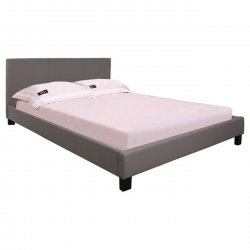 WILTON Κρεβάτι Διπλό για στρώμα 160x200cm, PU Απόχρωση Cappuccino  169x213x89cm