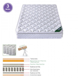 ΣΤΡΩΜΑ Pocket Spring Roll Pack με Ανώστρωμα Memory Foam, Roll Pack Μονής Όψης (3)  160x200x30cm