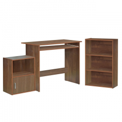 DECON Set Γραφείο Κερασί: Γραφείο 90x50x75cm Βιβλιοθήκη 50x23x80cm Ντουλάπι 41x29x54cm  90x50x75-50x23x80-41x29x54cm