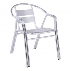 SILVER-II Πολυθρόνα Dining Αλουμινίου  59x63x76cm